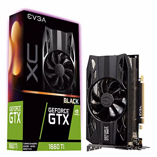 EVGA XC BLACK GAMING GeForce GTX 1660 Ti 6GB GDDR6 Black