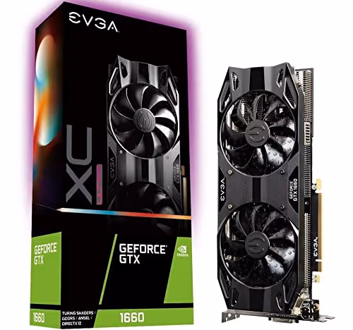 EVGA GeForce GTX 1660 XC Ultra Gaming, 6GB GDDR5, HDB Fan, 06G-P4-1167-KR