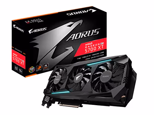 GIGABYTE AORUS Radeon RX 5700 XT 8G Graphics Card, PCIe 4.0, 8GB 256-Bit GDDR6, GV-R57XTAORUS-8GD Video Card