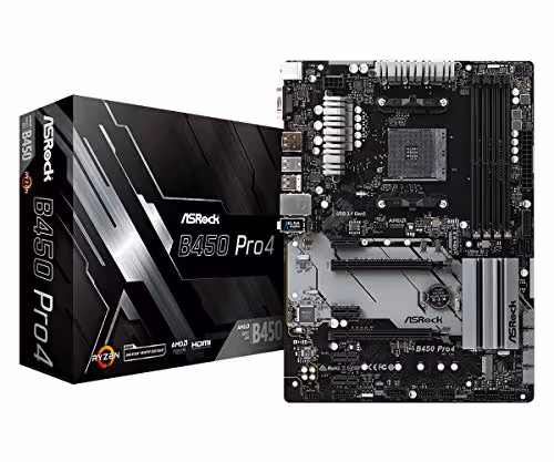 ASRock B450 Pro4 ATX AM4 Motherboard