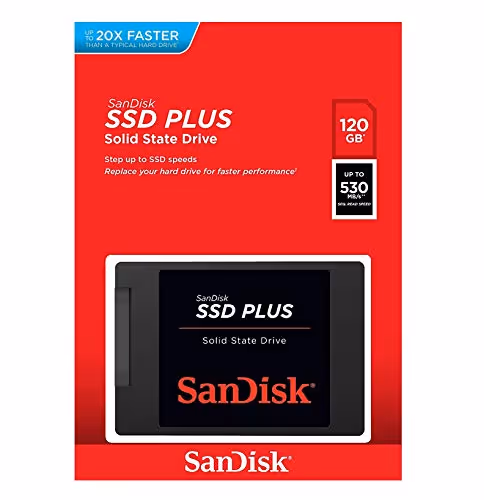 SanDisk SSD PLUS 2.5" 120GB SATA III 3D NAND Internal Solid State Drive (SSD)