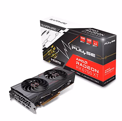 Sapphire PULSE Radeon RX 6700 XT 12GB GDDR6 Black