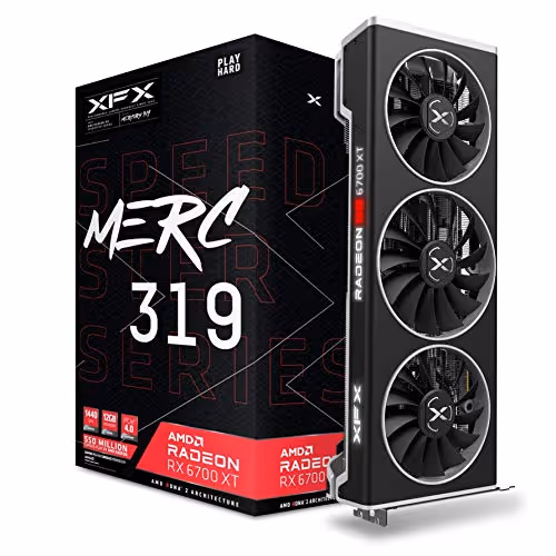 XFX Radeon RX 6700 XT Speedster MERC 319 12GB GDDR6 Black