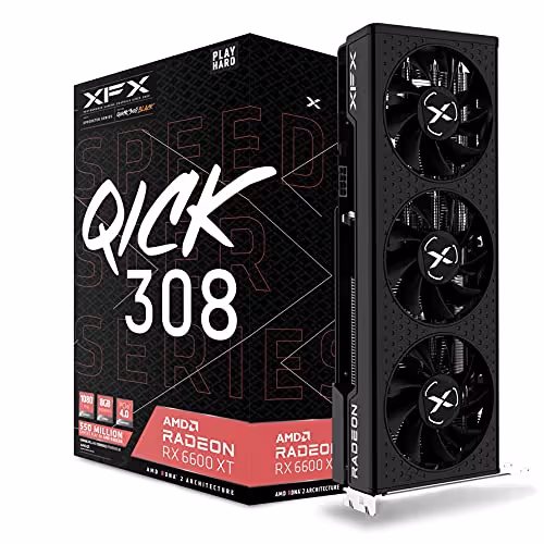 XFX Radeon RX 6600 XT Speedster QICK 308 8GB GDDR6 Black