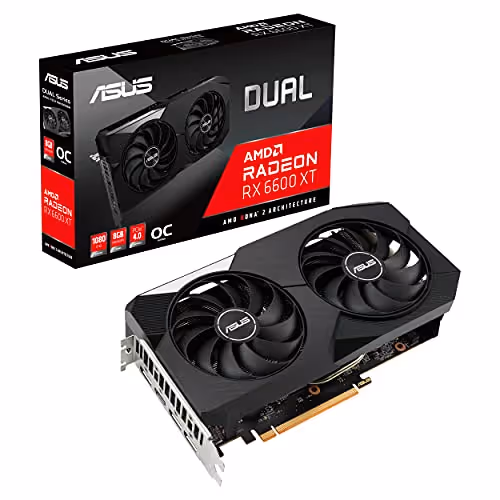 Asus DUAL OC Radeon RX 6600 XT 8GB GDDR6 Black / White