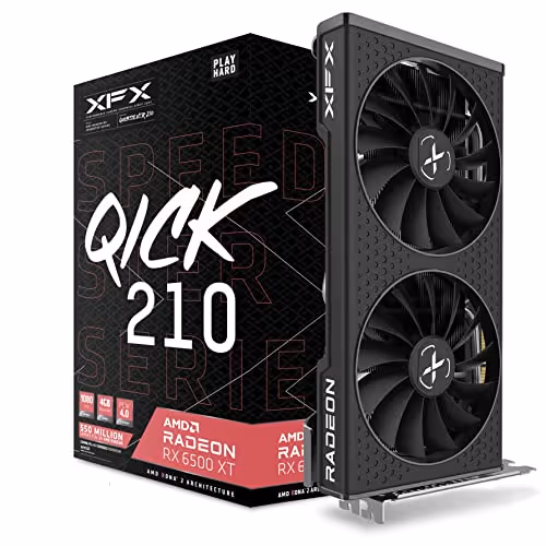XFX Speedster QICK 210 AMD Radeon RX 6500 XT Core Gaming 4GB GDDR6