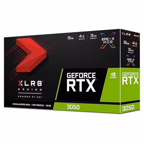 PNY XLR8 Gaming GeForce RTX 3050 8GB GDDR6 PCI Express 4.0 x16 Video Card VCG30508DFXPPB