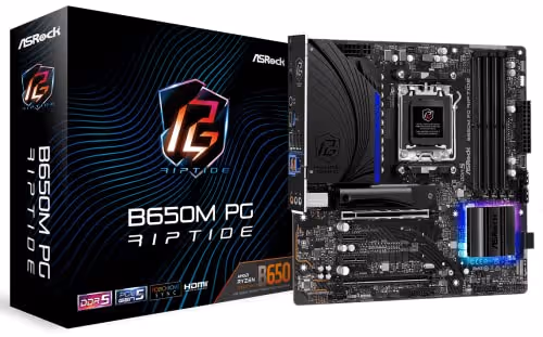 ASRock B650M PG RIPTIDE AM5 DDR5 Micro ATX