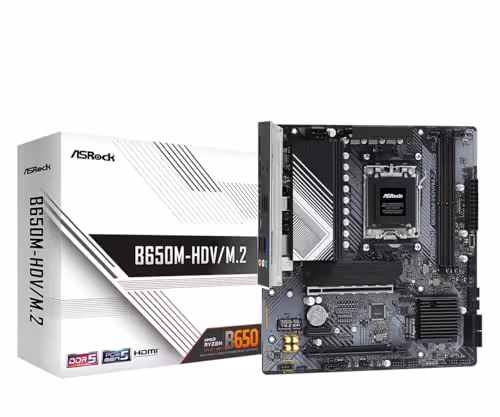 ASRock B650M-HDV/M.2 AM5 DDR5 Micro-ATX