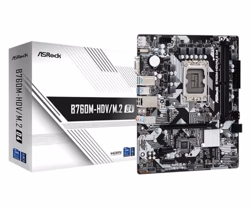 ASRock B760M HDV/M.2 D4 LGA1700 DDR4 Micro ATX