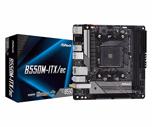 ASRock B550 B550M-ITX/ac AM4 DDR4 Mini ITX
