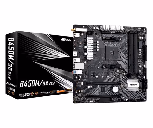 ASRock B450 M/ac R2.0 WIFI DDR4 Micro ATX