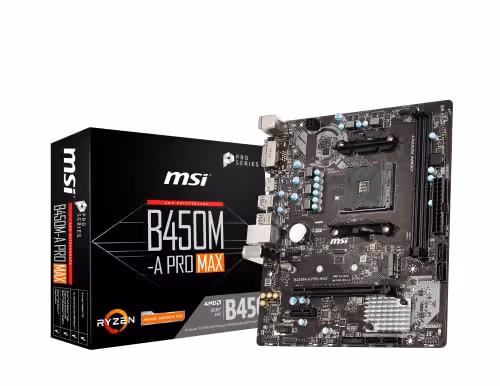 MSI B450 M-A PRO MAX AM4 DDR4 Micro ATX