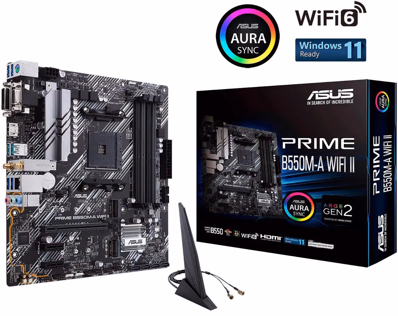 ASUS PRIME B550M-A WIFI II AM4 DDR4 ATX