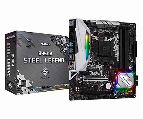 ASRock B450M Steel Legend DDR4 Micro ATX