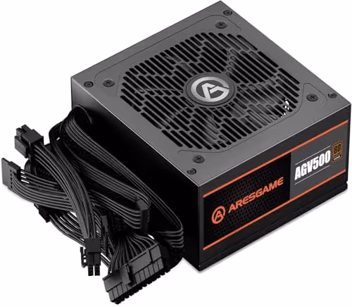 ARESGAME AGV Black ATX 500W Non-Modular 80+ Bronze Certified