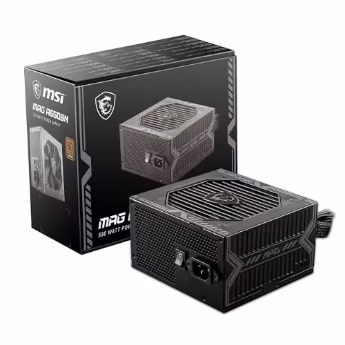 MSI MAG A550BN Black 550W Non-Modular 80+ Bronze Certified
