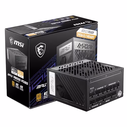 MSI MPG A850G PCIE5 Black 850W Fully Modular 80+ Gold