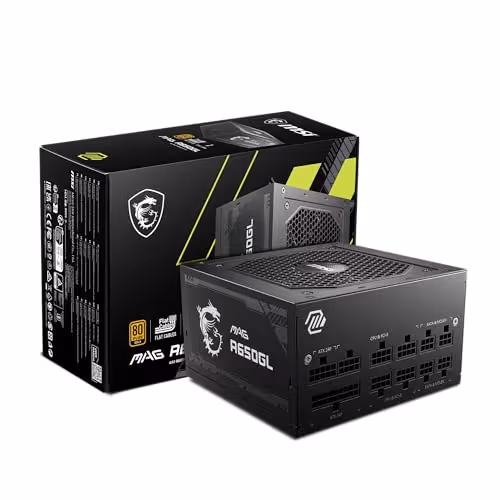 MSI MAG A650GL Black 650W Fully Modular 80+ Gold Certified ATX
