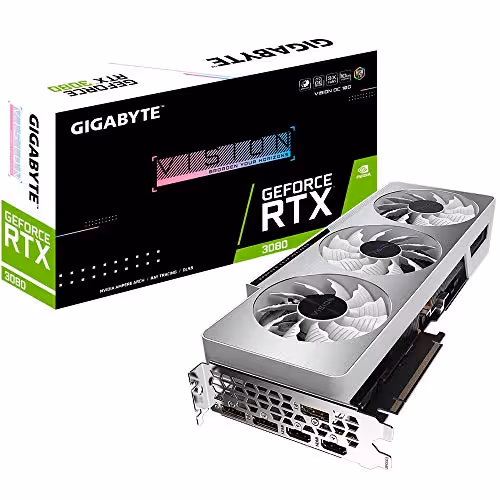 Gigabyte Vision OC GeForce RTX 3080 10GB GDDR6X Silver / White