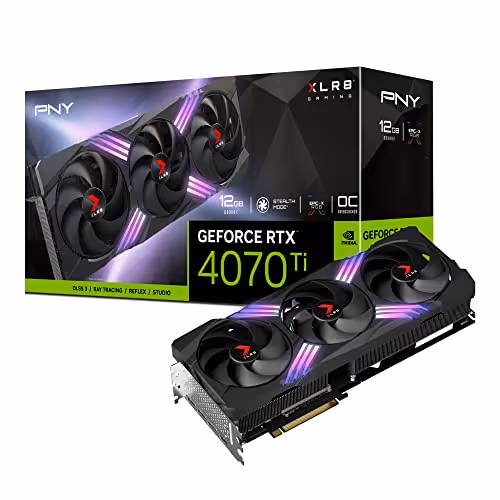 PNY GeForce RTX 4070 Ti 12GB XLR8 Gaming VERTO EPIC-X RGB Overclocked Triple Fan GDDR6X