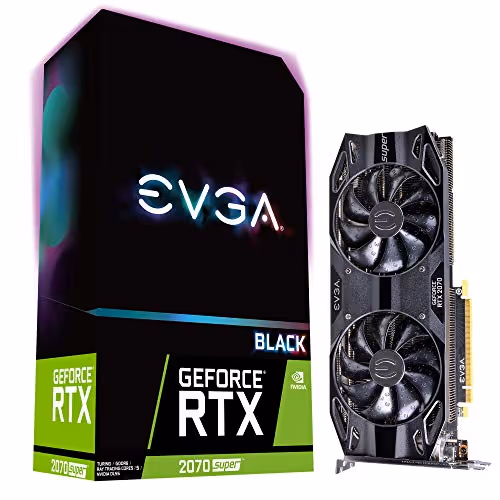 EVGA BLACK GAMING GeForce RTX 2070 SUPER 8GB GDDR6 Black
