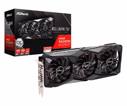 ASRock Radeon RX 6750 XT Challenger Pro OC 12GB GDDR6 Black