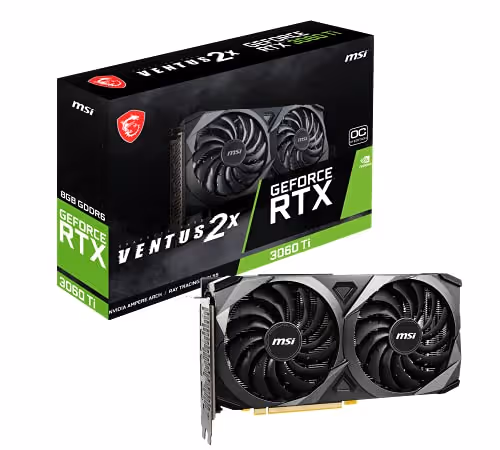 MSI VENTUS 2X OCV1 GeForce RTX 3060 Ti LHR 8GB GDDR6 Black / Gray