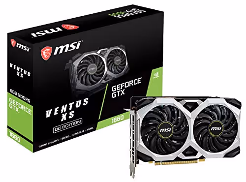 MSI GeForce GTX 1660 VENTUS XS OC 6GB GDDR5 Black / White