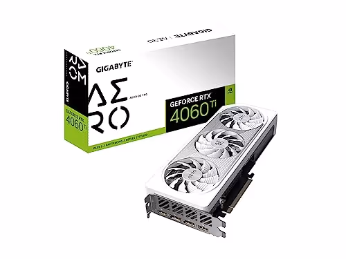 Gigabyte AERO OC GeForce RTX 4060 Ti 16GB GDDR6 White / Silver