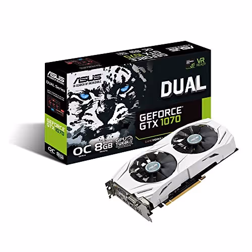ASUS Dual GeForce GTX 1070 8GB GDDR5 PCI Express 3.0 SLI Support Video Card DUAL-GTX1070-O8G