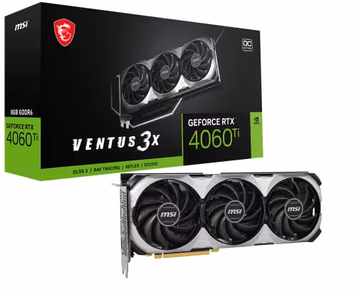 MSI VENTUS 3X OC GeForce RTX 4060 Ti 8 GB
