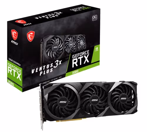 MSI GeForce RTX 3080 12GB LHR VENTUS 3X PLUS OC 12GB GDDR6X Black / Gray