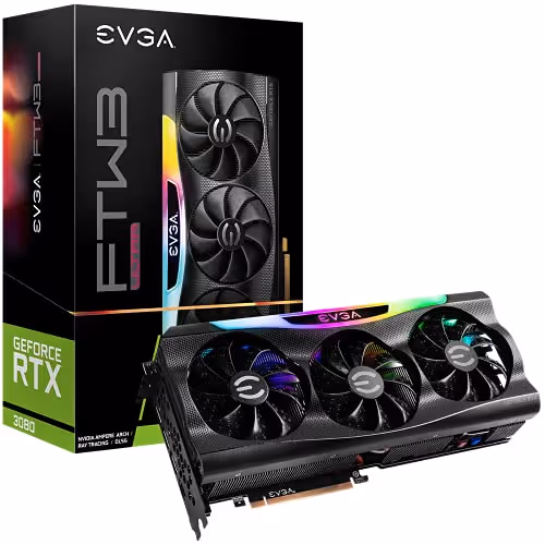 EVGA FTW3 ULTRA GAMING LHR GeForce RTX 3080 10GB LHR 10GB GDDR6X Black