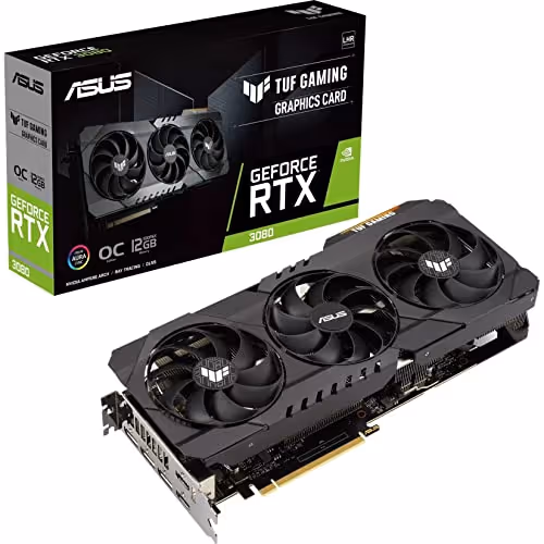 Asus TUF GAMING OC GeForce RTX 3080 12GB LHR 12GB GDDR6X Black / Silver