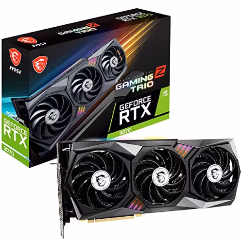 MSI GAMING Z TRIO GeForce RTX 3070 LHR 8GB GDDR6 Black / Silver