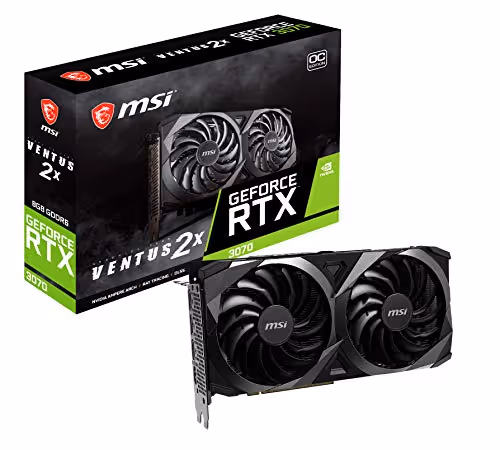 MSI GeForce RTX 3070 VENTUS 2X OC 8GB GDDR6 Black / Silver