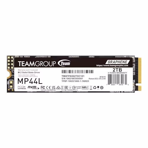 TEAMGROUP MP44L 2TB SSD M.2-2280 PCIe 4.0 X4 NVMe