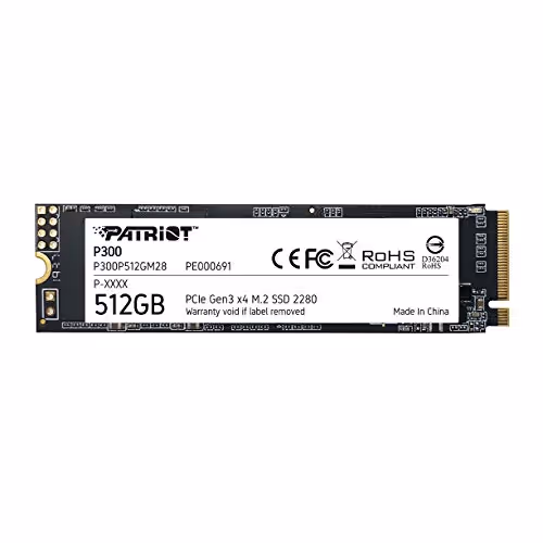 Patriot P300 512 GB SSD M.2-2280 PCIe 3.0 X4 NVMe