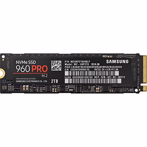 Samsung 960 Pro 2TB M.2-2280 SSD PCIe 3.0 X4 NVMe