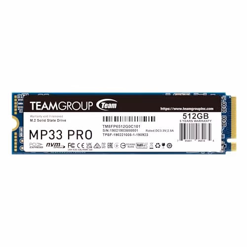 TEAMGROUP MP33 PRO 512GB SSD M.2-2280 PCIe 3.0 x4 NVMe