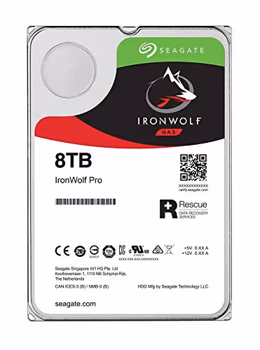 Seagate IronWolf Pro 8TB HDD 7200RPM 3.5" SATA Internal
