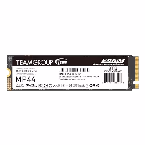 TEAMGROUP MP44 8TB M.2-2280 SSD PCIe 4.0 X4 NVMe