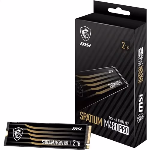 MSI SPATIUM M480 PRO 2TB M.2-2280 SSD PCIe 4.0 x4 NVMe