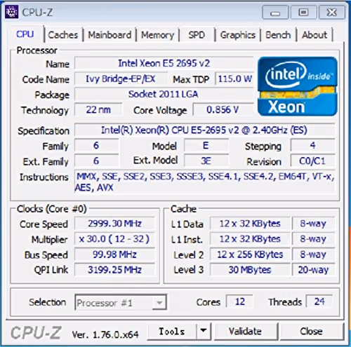 Intel Xeon E5 2695 V2