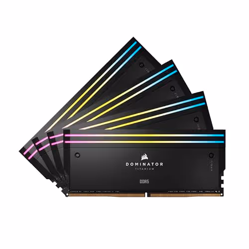 DOMINATOR TITANIUM RGB 64GB (4x16GB) DDR5 6400 CL32 Black