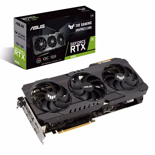 Asus TUF GAMING OC V2 GeForce RTX 3080 10GB LHR 10GB GDDR6X Black