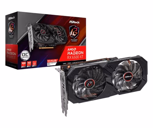 ASRock Phantom Gaming D OC Radeon RX 6500 XT 4GB GDDR6