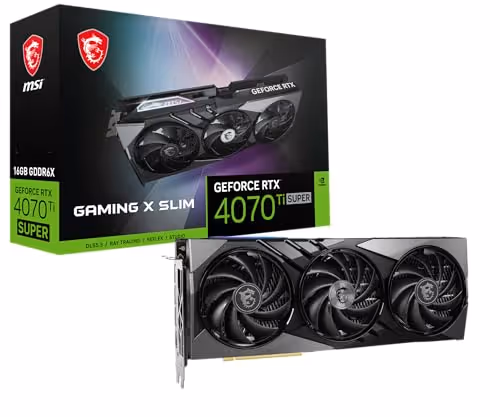 MSI GAMING X SLIM GeForce RTX 4070 Ti SUPER 16GB GDDR6X White / Silver