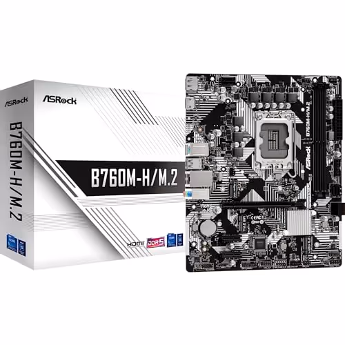 ASRock B760M-H/M.2 LGA1700 DDR5 Micro ATX
